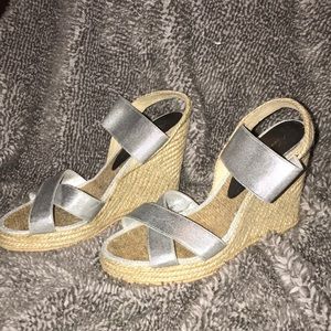 Kenneth Cole Silver Wedges
